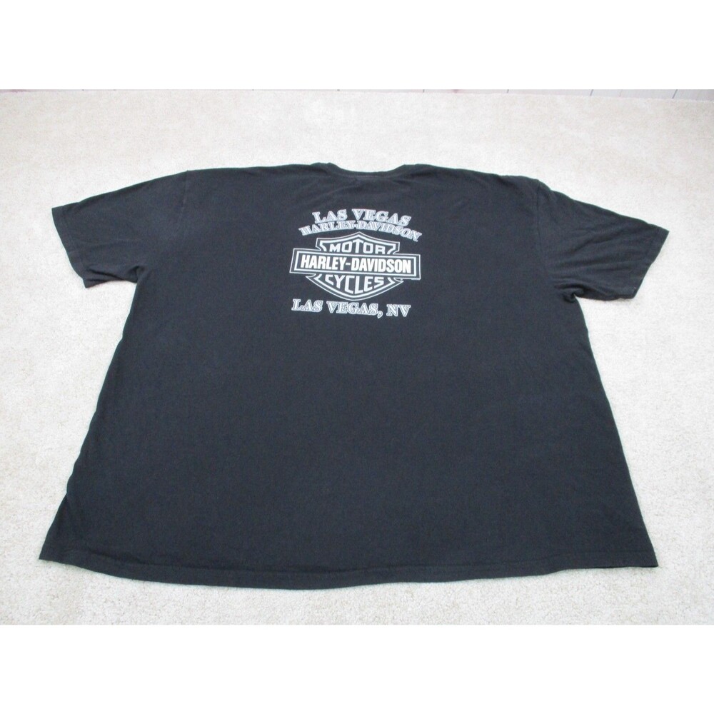 Harley Davidson Shirt Men 4XL Black Las Vegas Nevada Biker Motorcycle Mechanic